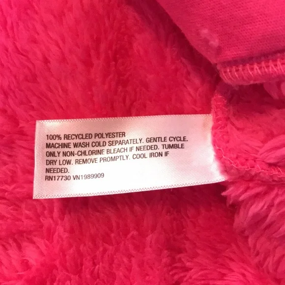 All In Motion Bright Pink Plush Fleece Fuzzy Jacket Quarter Zip Sz XS | NWT - Picture 7 of 7